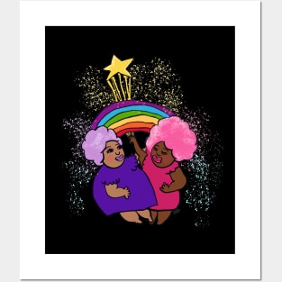 Rainbow Cloud Hair Love Posters and Art